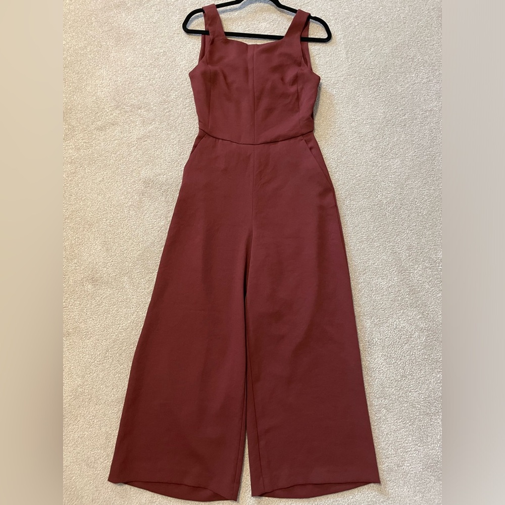 Wilfred Brick Red Wide-Leg Jumpsuit